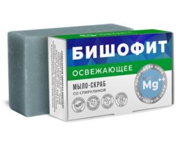 Мыло-скраб со спирулиной «Крымский лекарь • Бишофит» - Освежающее